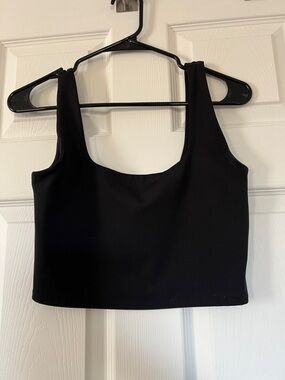 Express Black Scoop Neck Crop Tank